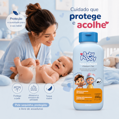Talco Infantil Baby Poppy 200g