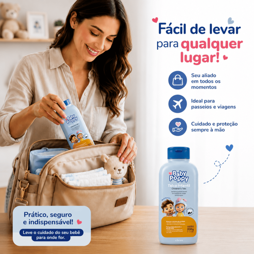 Talco Infantil Baby Poppy 200g