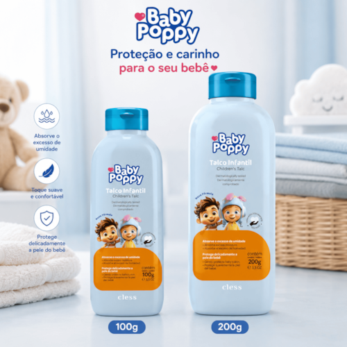 Talco Infantil Baby Poppy 200g