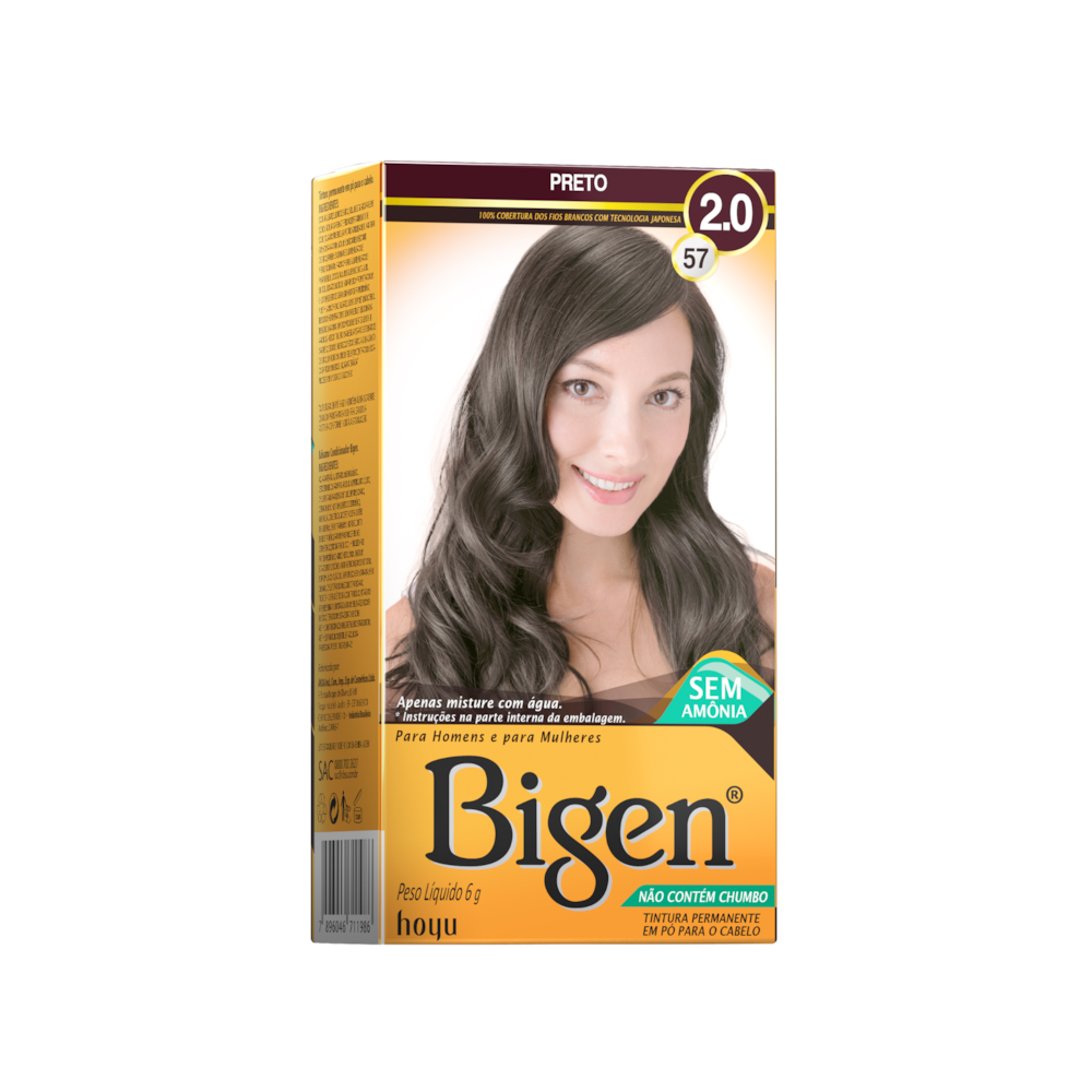 Tintura Capilar à base de água Bigen 2.0 Preto